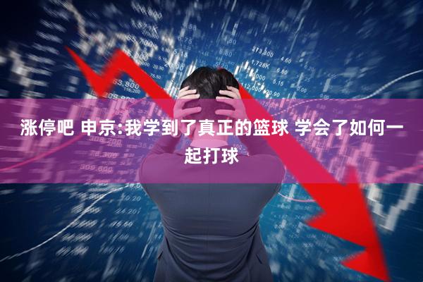 涨停吧 申京:我学到了真正的篮球 学会了如何一起打球
