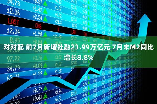 对对配 前7月新增社融23.99万亿元 7月末M2同比增长8.8%